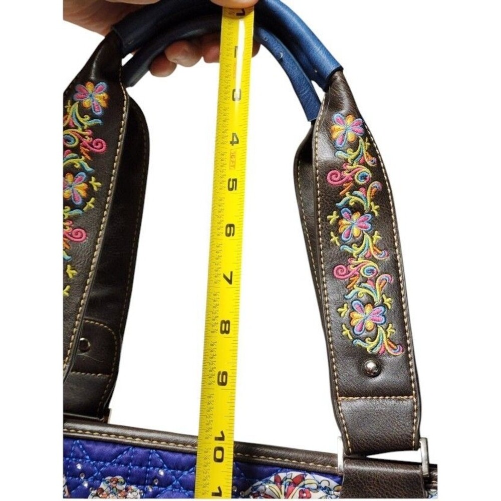 Montana West Sugar Skull Quilted Embellished Tote - Picture 14 of 14
